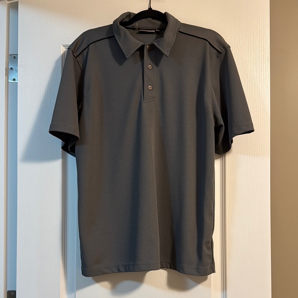 BMW Men's Gray Polo Shirt